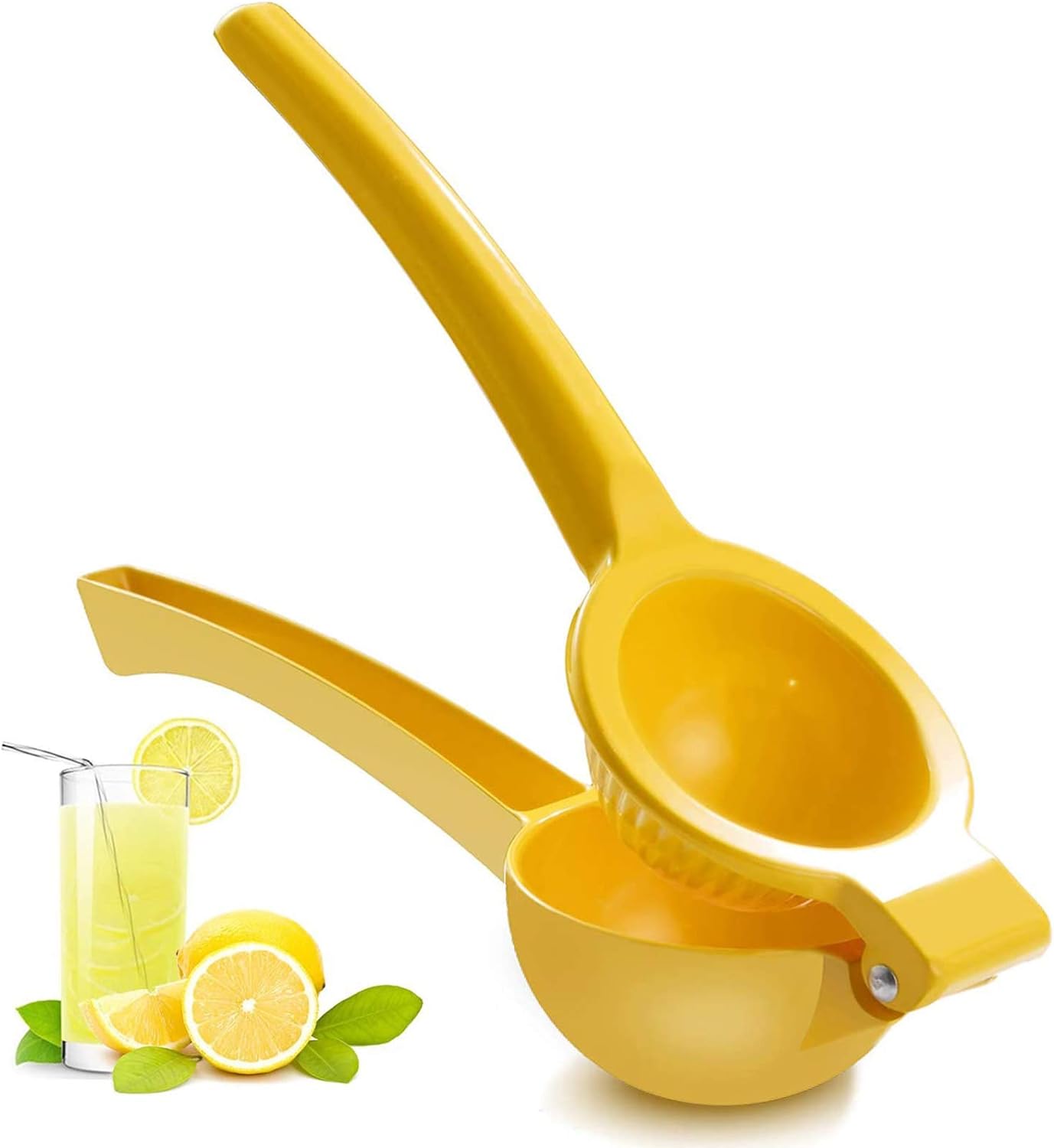 Y-ME Manual Citrus Juicer - Professional Lemon & Lime Squeezer Kitchen Tool | Yellow Metal Design