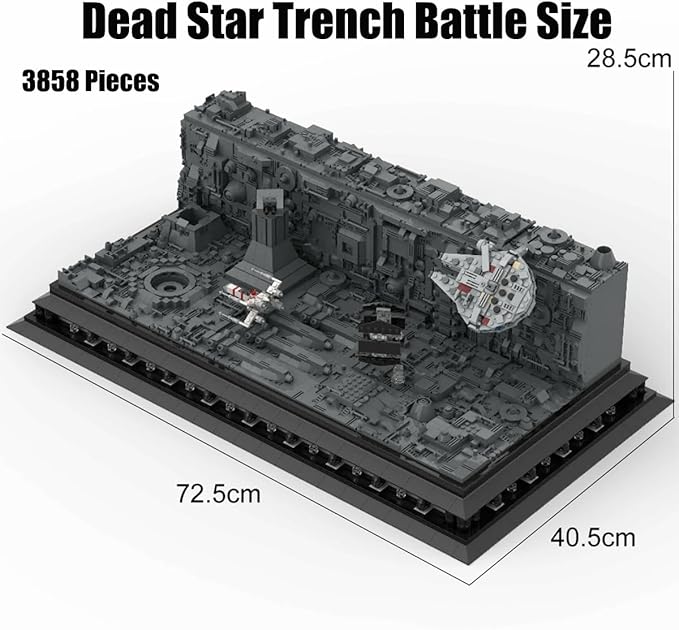 Micro Space War View Building Block SetCreative Activity Hobbies Display for Teens &amp AdultsMOC Dead Star Trench Battle Bricks Creative Hobby &amp Home Decor(3858 Piece)