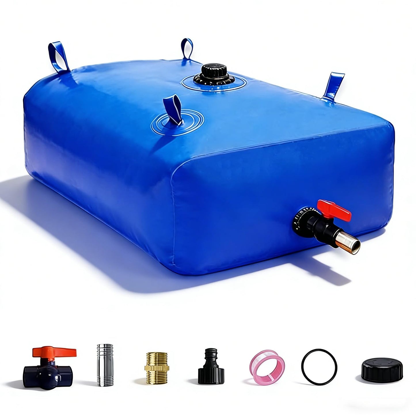 GHOSOONE 3000 L/800 Gal Water Bladder Tank, Foldable Portable Water Storage Container, Emergency Water Bag for RV, Truck Bed, Fire Prevention, Drought Resistance, Blue