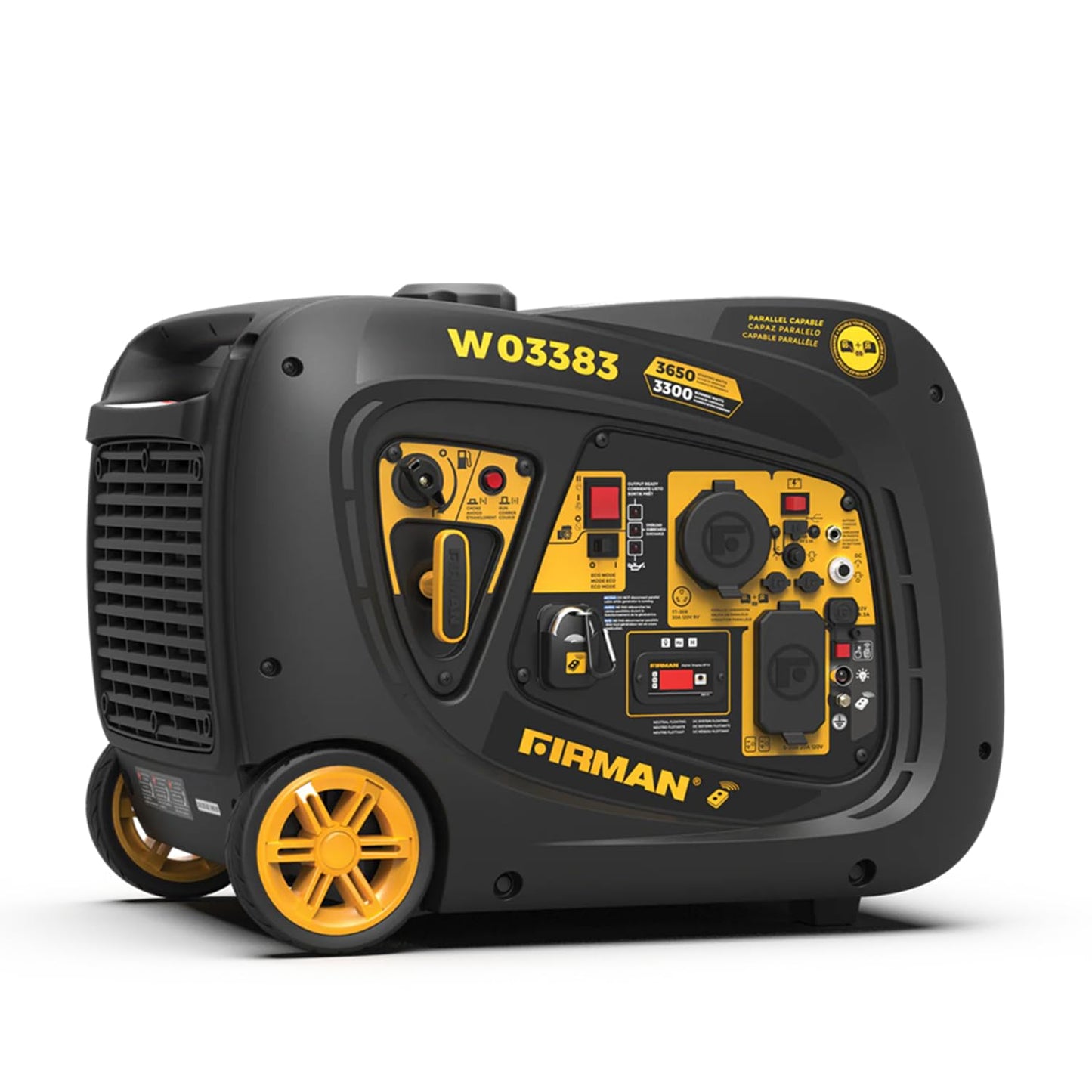 FIRMAN W03383 Inverter Portable Generator, 3650W Remote Start Gas Power, 3300W Running Watts, Quiet Whisper Series Muffler, RV Ready 120V, Compact Fuel-Efficient Power for Camping and Outdoor Use