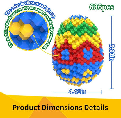 Easter Egg Building Animal Sets Extremely Challenging STEM Building Blocks Decor for Adults Kids Micro 3D Educational Toys for Boys Girls Ages 14 and Up 636 Pieces