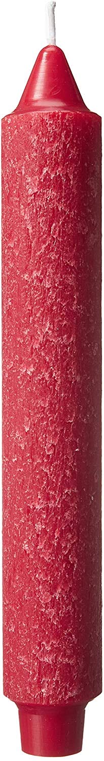 Root Candles Unscented Dinner Candles Premium Beeswax Blend Boxed Candle Set, 9-Inch, Red, 4-Count