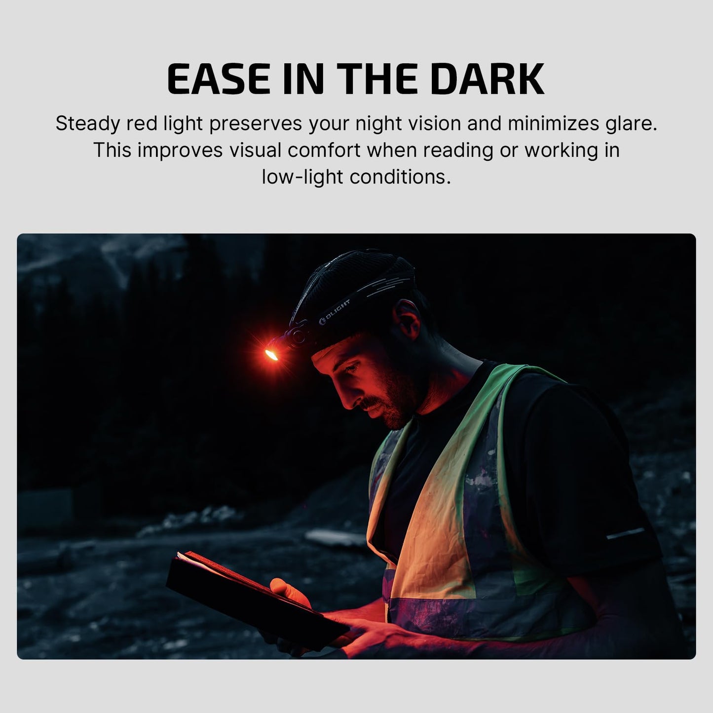 OLIGHT Perun 3 Rechargeable Headlamp Flashlight, 3000 Lumens LED Headlight with Red Light, Waterproof Head Lamp with Headband for Outdoor Camping, Hiking, Working (Midnight Blue)