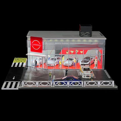 1/64 Scale Mini Building Scene Model (Cars Figures Not Included)