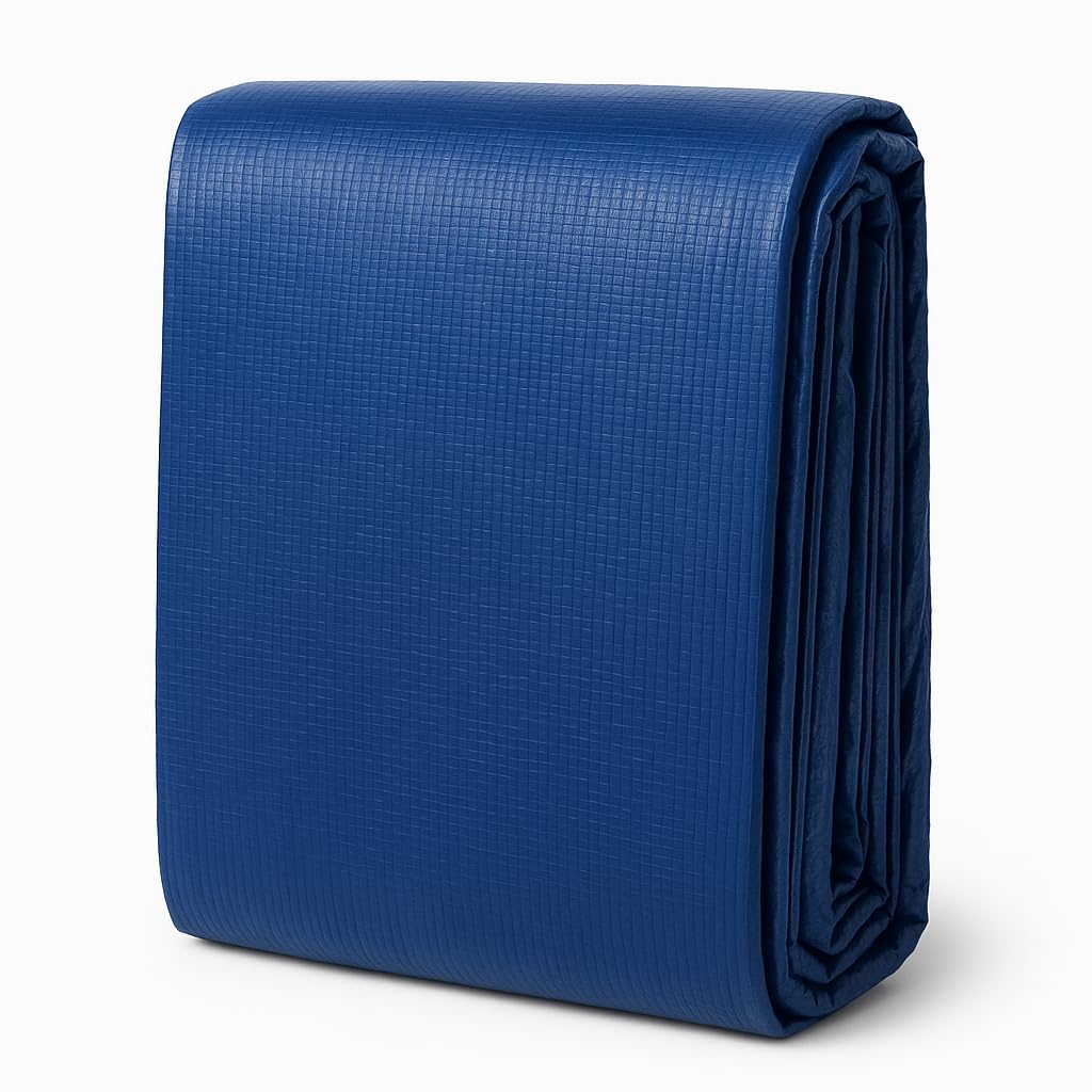 Striker – All Purpose PE Cover with UV Protection, Rust-Resistant Grommets, and Rope-Reinforced Edges (Blue, 40' x 60')