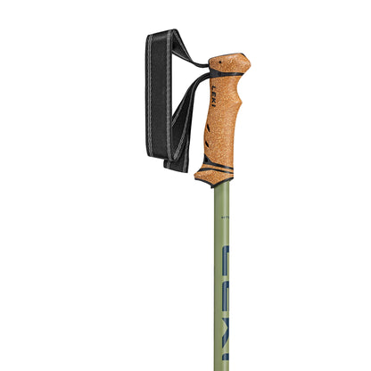 LEKI Legacy Lite Trekking Poles - Aluminum Collapsible Lightweight Walking Poles for Hiking - Denimblue-Darkolive - 90-125 cm