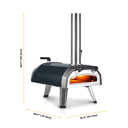 Ooni Karu 2 Multi-Fuel Outdoor Pizza Oven - Wood and Gas Outdoor Pizza Oven with Pizza Stone & Intergrated Thermometer, Pizza Oven Outdoor, Dual Fuel 12 Inch Pizza Maker, Outdoor Cooking Grill