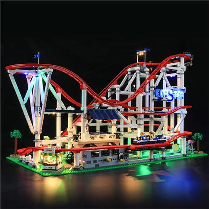 LED Light Kit Compatible with Lego Roller Coaster - Lighting Set for Creator 10261 Building Model (Model Set Not Included)