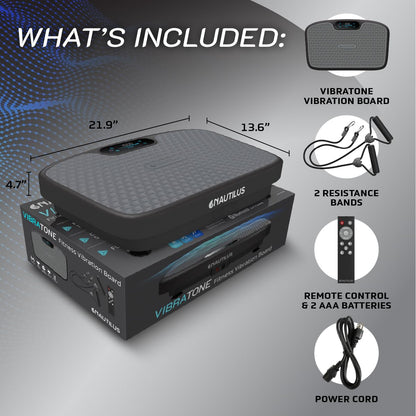 Nautilus Vibratone Pro Vibration Plate Exercise Machine for Lymphatic Drainage, Muscle Activation, Full Body Workout, Circulation, Fat Loss, Strength Training, Toning, Recovery