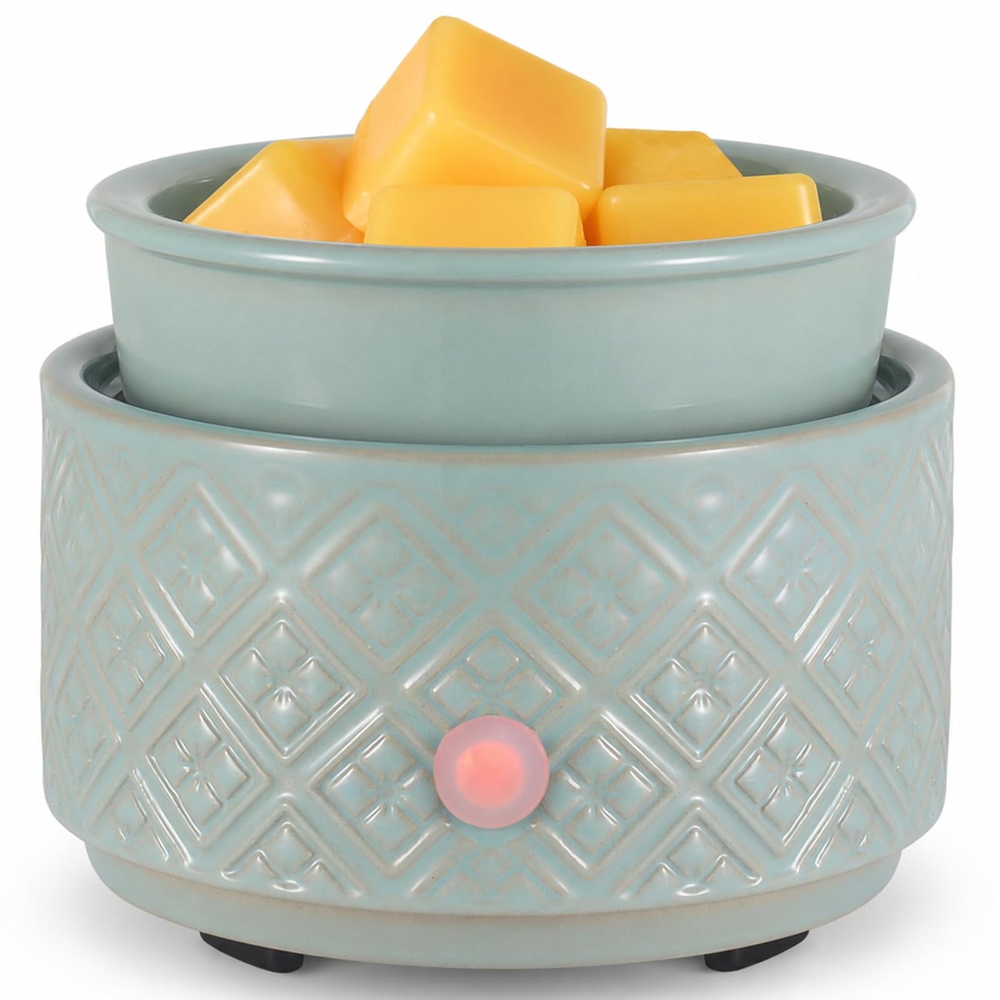 Wax Melt Warmer for Scented Wax,3-in-1Ceramic Wax Warmer Fragrances Candle Oils, Home Fragrance Burner,Electric Candle Warmer Perfect Christmas Gifts for Mom Women(Gree)