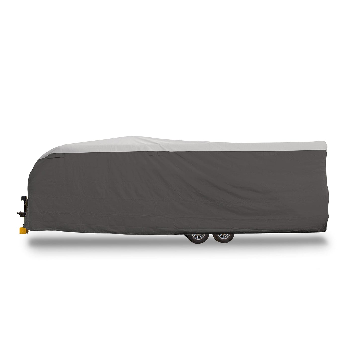 Camco ULTRAGuard 20 to 22-Ft Travel Trailer/Class C RV Cover - Features Zipper Entry Doors & Covered Air Vents - Crafted of Spunbond Polypropylene - Storage Bag for RV Storage & Organization (45740)