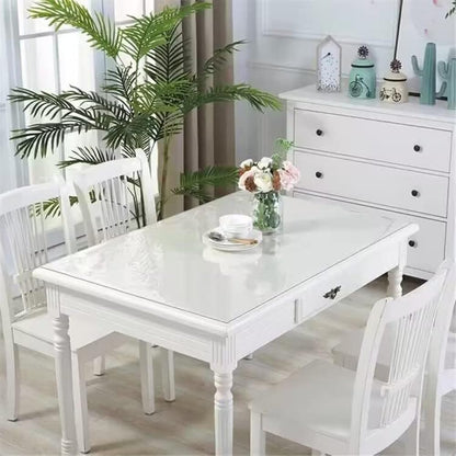 Royhom Clear Table Cover Protector 20 x 72 Inch, 2mm Thick Clear Plastic Table Cover Protector, PVC Desk Mat, Easy to Clean, Waterproof Tablecloth for Kitchen, Dinning Room