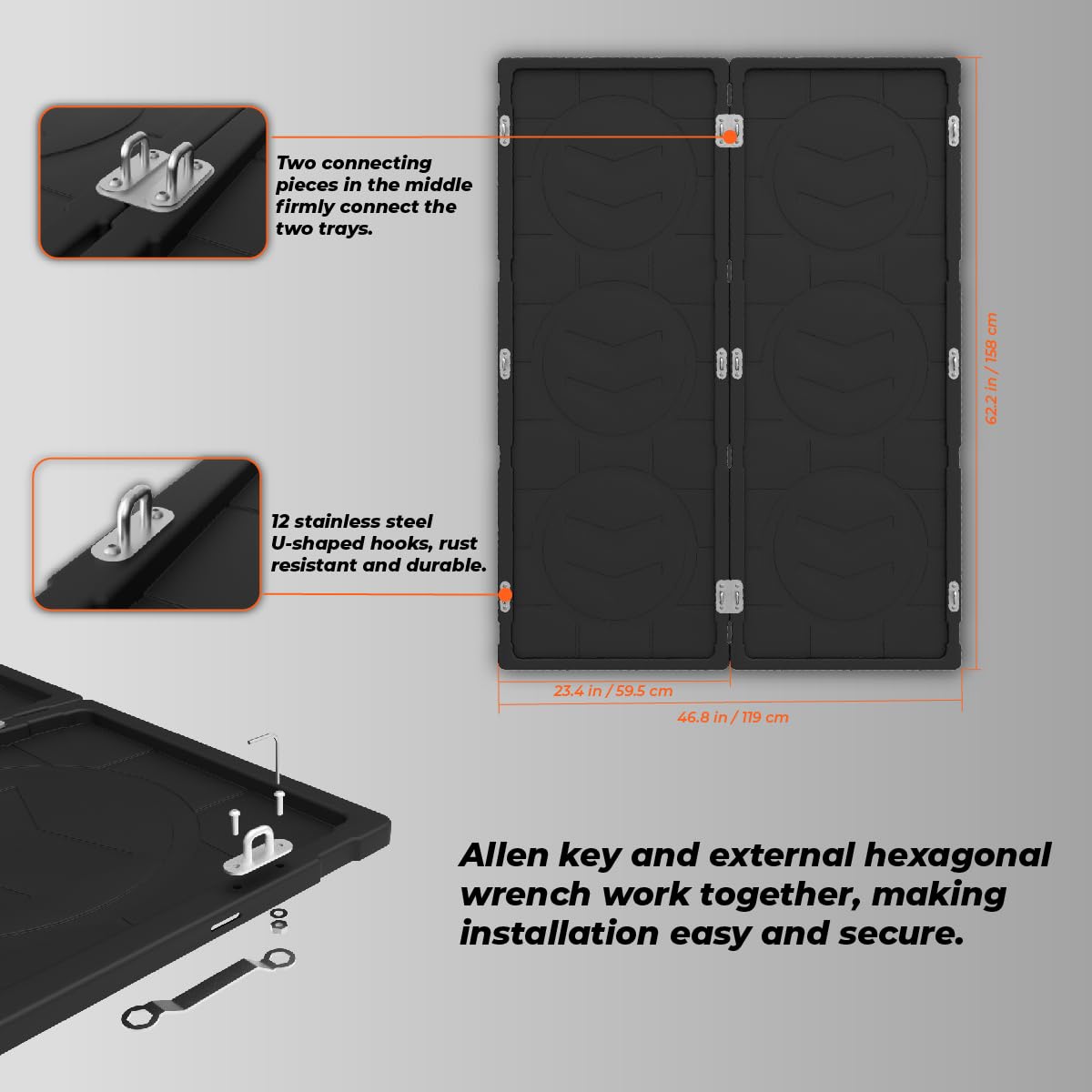 LECARDIO Heavy Duty Slide-Out Truck Bed Cargo Tray,Pull-Out Storage Organizer for Pickup Trucks,Fits 5'5" Beds & Longer