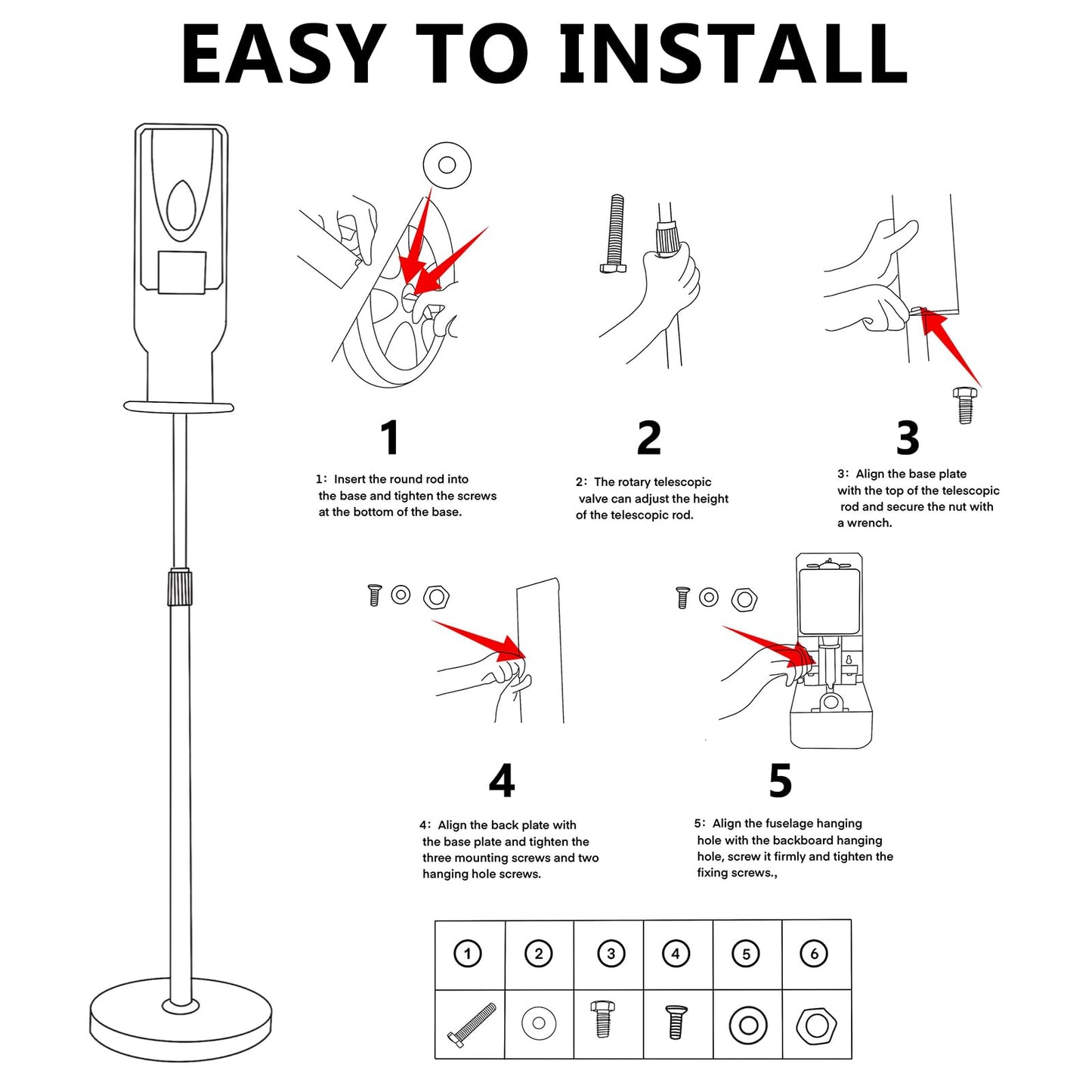 Blulu 2 Pack Manual Hand Sanitizer Dispenser with Stand and Drip Catcher, No Battery Required, Always Ready for Restaurants, Schools, Churches, Office, Outdoor Use