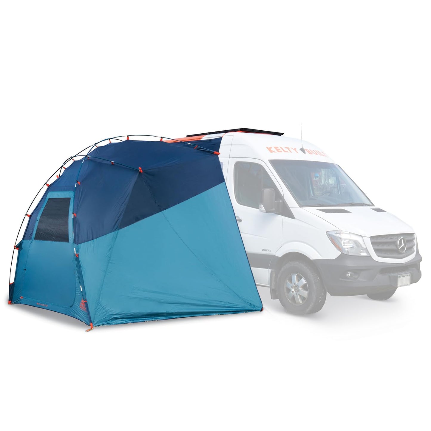 Kelty Backroads Shelter Universal Mounted Car Camping Shelter with Zippered Entry, Sturdy Frame, Protection from Elements, UV, Stuff Duffel Included