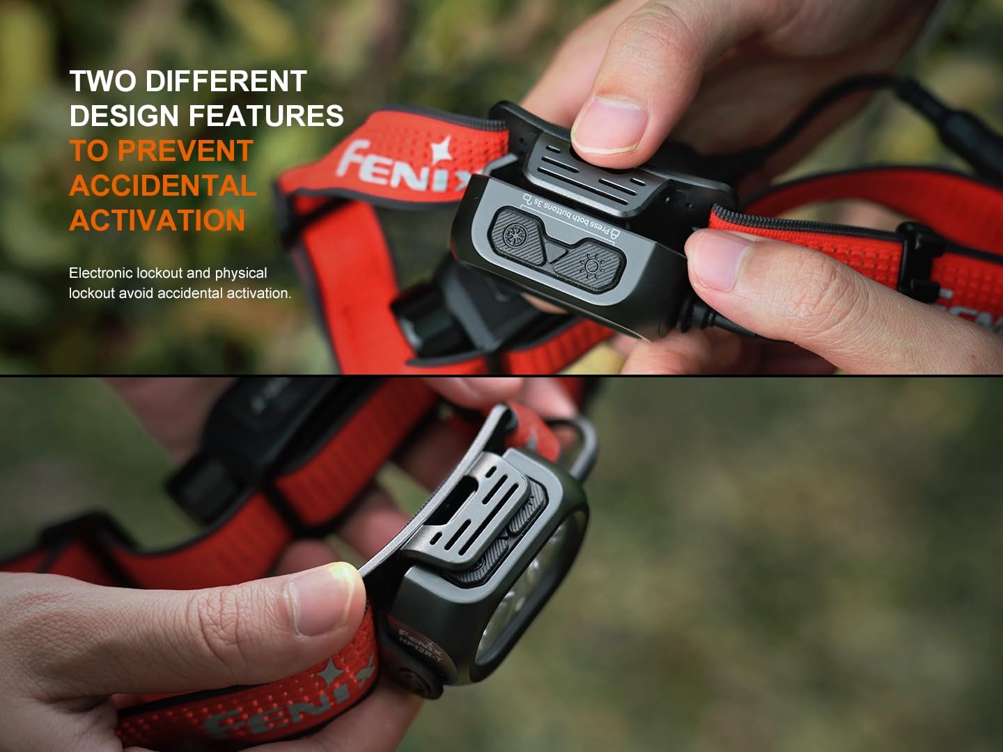Fenix HP12R-T USB-C Rechargeable 1300 Lumen White/red LED Trail Running headlamp with EdisonBright USB Charging Cable (Black)