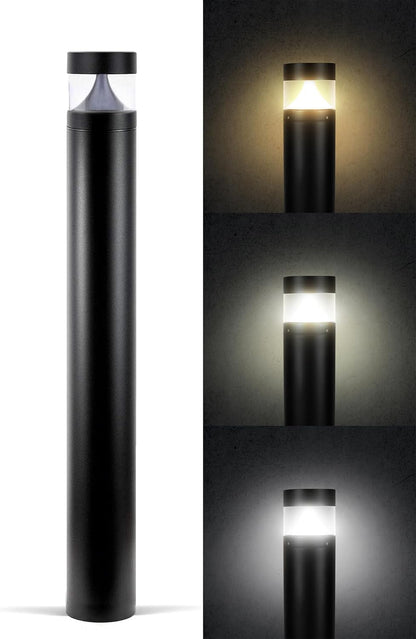 Lighting Labs LED Bollard Landscape Light 4.7" Diameter, 10W, 39" Height, 3CCT 3000K/4000K/5000K, 120-277V Outdoor Pathway & Garden Light, IP65 Waterproof, for Driveways & Commercial Landscape