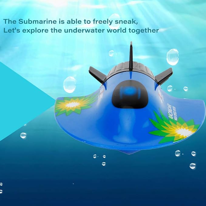 GoolRC Mini RC Submarine Boat Remote Control Waterproof Diving Toy (Blue)