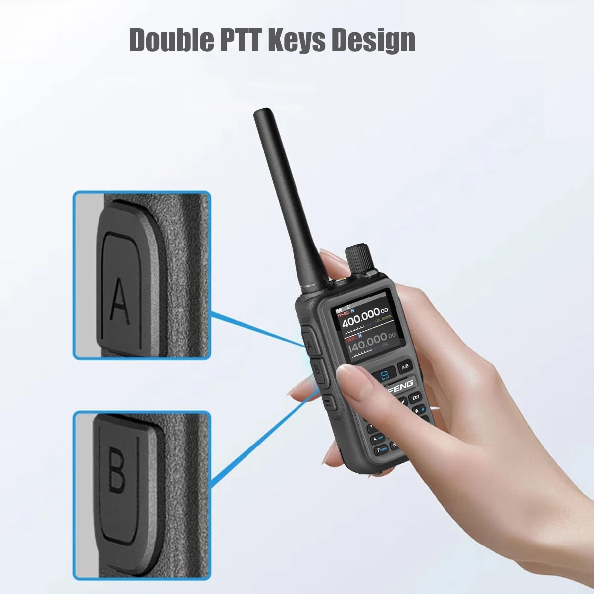 BAOFENG UV-5R MINI 6 Pack Ham Radio, 5W Dual Band Two Way Radio, 999 Channels with Wireless Programming, USB-C, VOX, for Security, Event Management, Warehouse, Farm, School and Business Use, Gray