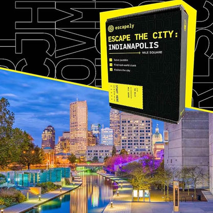 Indianapolis Outdoor Escape Room | Real City Scavenger Hunt | Gifts for Adults &amp Families | 1-6 Players 2-3 Hours 1.5 Miles Walking Distance