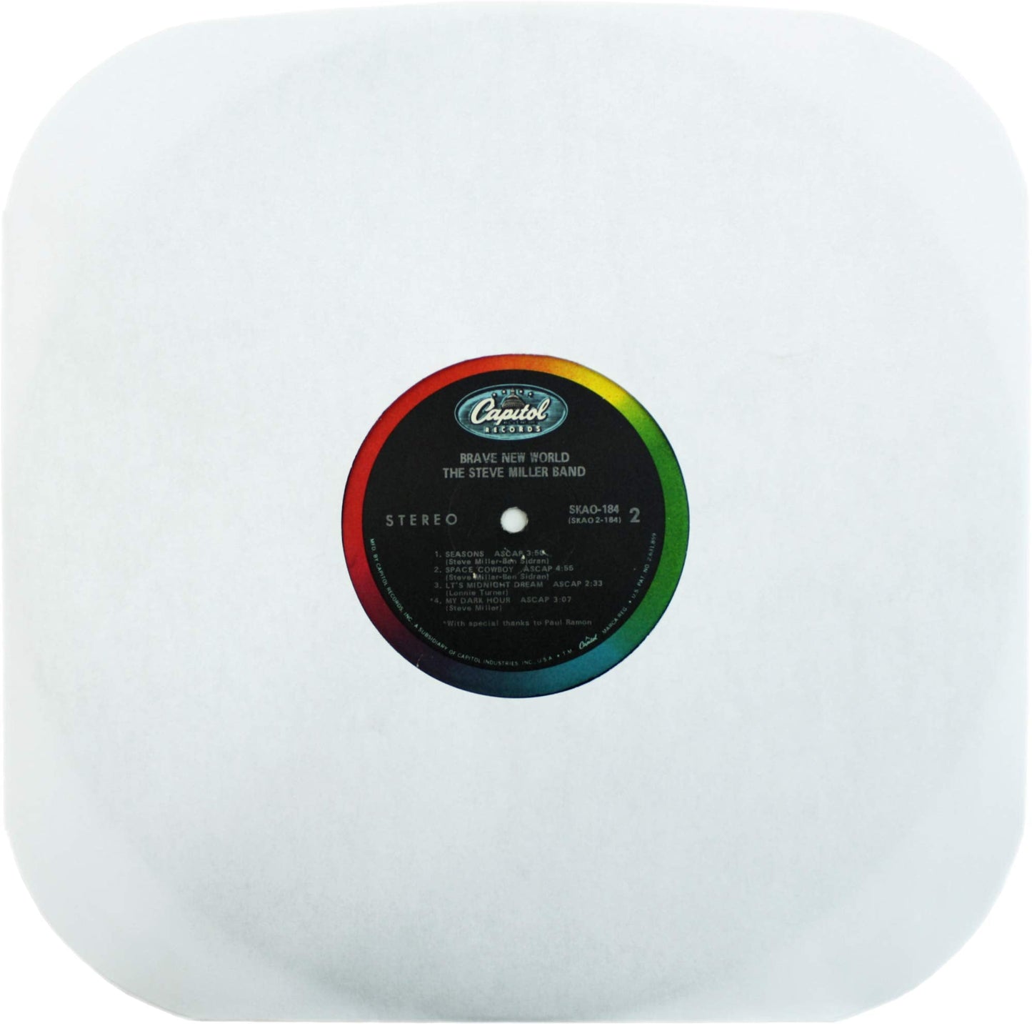 (100) Archival Quality Acid-Free Heavyweight Paper Inner Sleeves with Hole for 12" Vinyl Records - Durable 20# Paper - Easy Record Insertion - #12IW