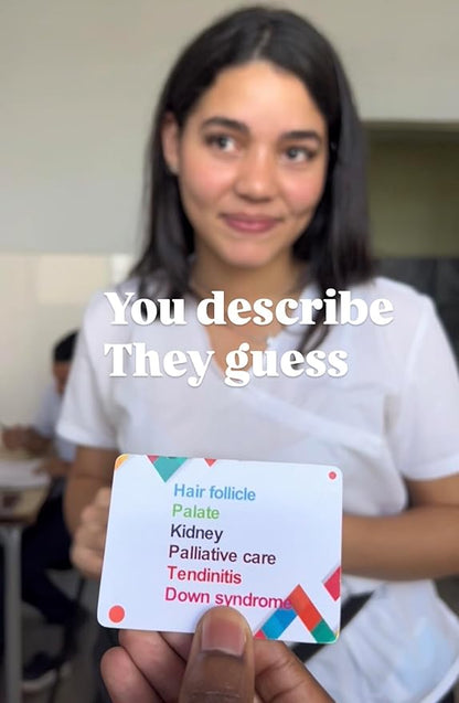 Medicos Medical Terminology Flashcard Board Game - Funny Medical Gifts Educational Doctor Games/Medical Student Gifts Science Games Stem Gifts for Adults Ages 13 and Up