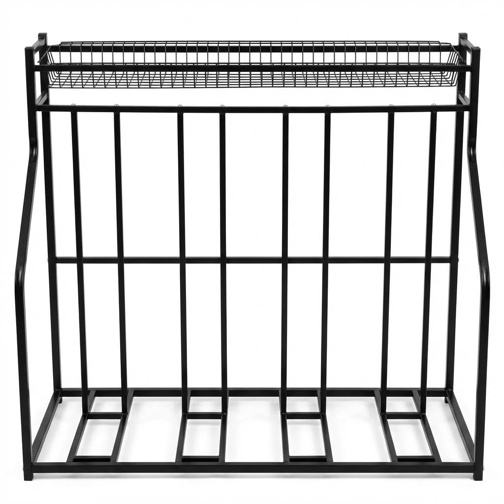 PeakPursuit Indoor Bike Rack, 4-Bike Stand, Garage Storage Rack for Bicycles, Sporting Gear Organizer Floor Station