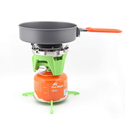 Fire-Maple Camping Backpacking Stove Camp Stove Backpacking Cooking Set 1L Camping Pot Fixed Star 2 Cooking System (Green)