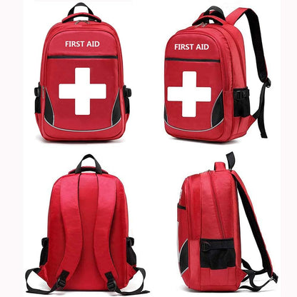Camoredy First Aid Bag Empty Red Emergency Medical Bag First Responder Trauma Multi-Pocket Traveling Field Trips Camping Essentials (Red, Pack of 10)