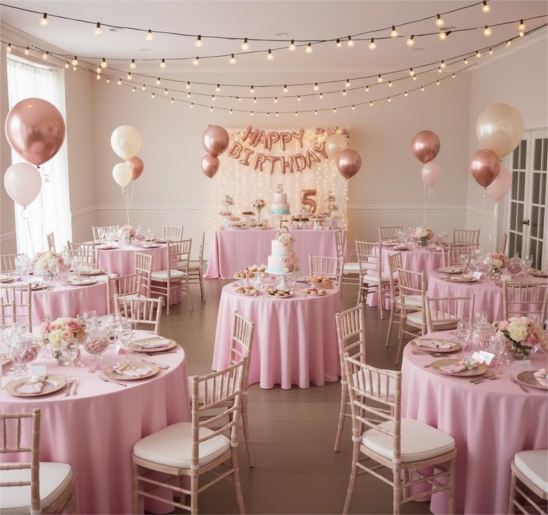 sancua Round tablecloth 90 Inch Diameter, 8 Pack - Circle Polyester Fabric Table cloth for Wedding Christmas Party Reception Banquet Birthday, Washable Formal Table Cover (Fit 30-72 Inch Tables), Pink