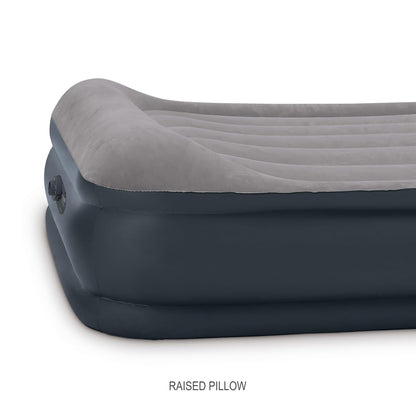 Intex 64131ED Dura-Beam Plus Deluxe Pillow: Fiber-Tech – Twin Size – Built-in Electric Pump-– 16.5in Bed Height-– 300lb Weight Capacity,(Pack of 3)