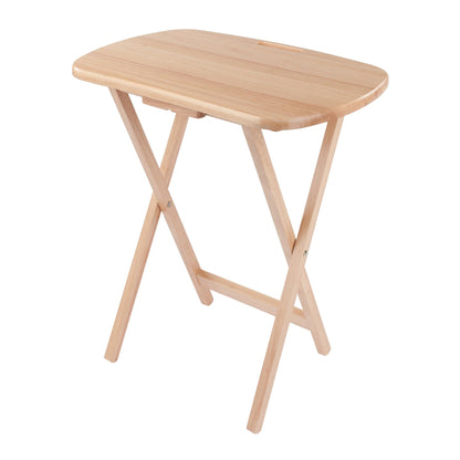 Winsome Lucca Set of 4 Foldable Snack Tables with Storage Rack, Easy to Store Portable Fold Up Table Set for Kitchen, Living Room TV Dining, Crafts, Puzzles, Work from Home