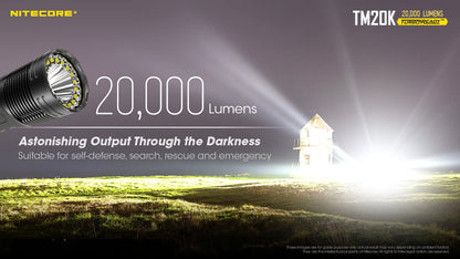 Nitecore TM20K 20,000 Lumen USB-C Rechargeable LED Flashlight with NitecoreSticker