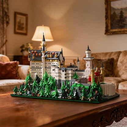 39072 Neuschwanstein Castle Building Block Set 5421 Pieces Castle Building Model Building Block Kit Adult Creative Enthusiast Model Gifts and Unique Collectibles
