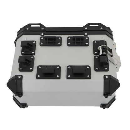 SEBLAFF Motorcycle Hard Side Saddlebag Box Trunk Tour Motorcycle Panniers Side Case Silver 36L