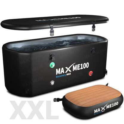 MAXME100 Cold Plunge Tub, Ice Bath Tub, Withstands 618 lbs, High Strength XXXL Cold Plunge With Non-Slip Step, Portable, Inflatable, Gift