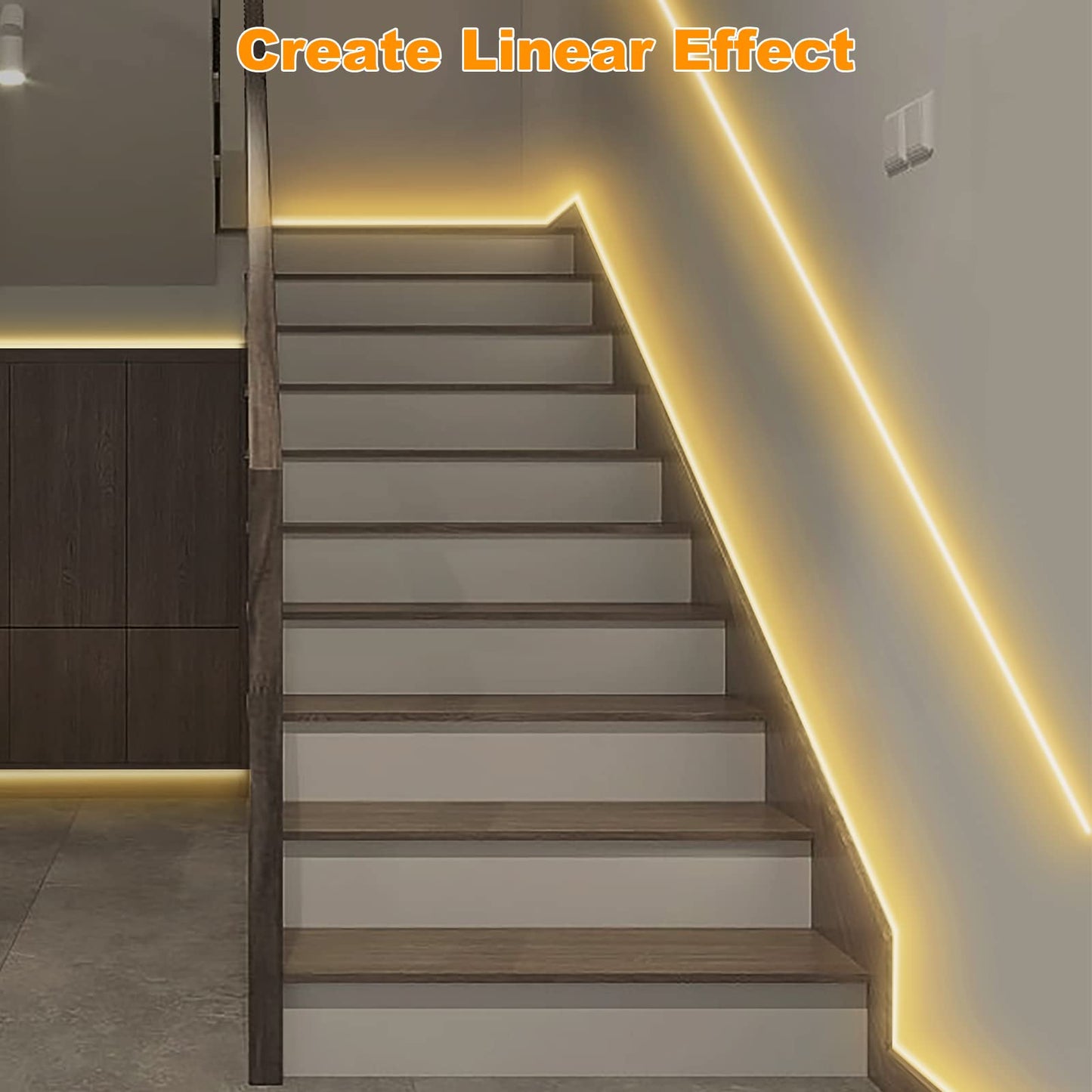 Tatazone Smart White COB Led Strip Light with App and Remote, 16.4ft 3000K Bright Warm White WiFi COB Light Strip Compatible with Alexa Google, Dimmable Indoor Led Lights for Mirror, Cabinet, Kitchen