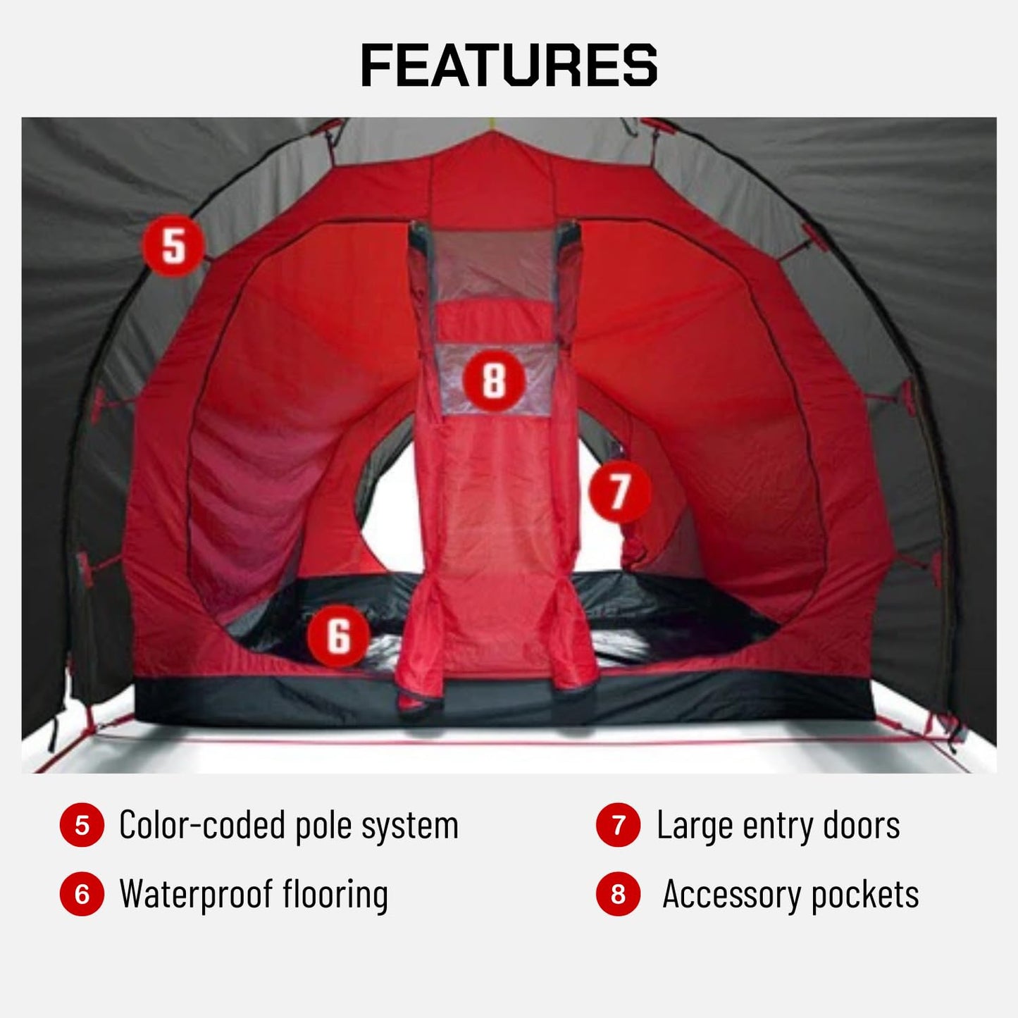 Lone Rider Motorcycle Tent with Bike Compartment - Fully Waterproof 2 Person Camping MotoTent Shelter with Moto Gear Equipment Storage Area - Includes Carry Bag, Groundsheet and Pegs