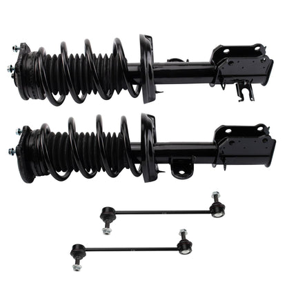 TRQ Front Suspension Kit Strut Spring Assemblies Sway Bar Links Compatible with 2015-2022 Ram ProMaster City