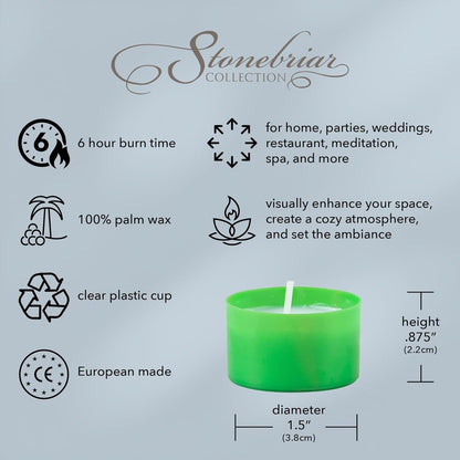 Stonebriar 48 Pack Multicolor Unscented 6 to 7 Hour Long Burning Tea Light Candles