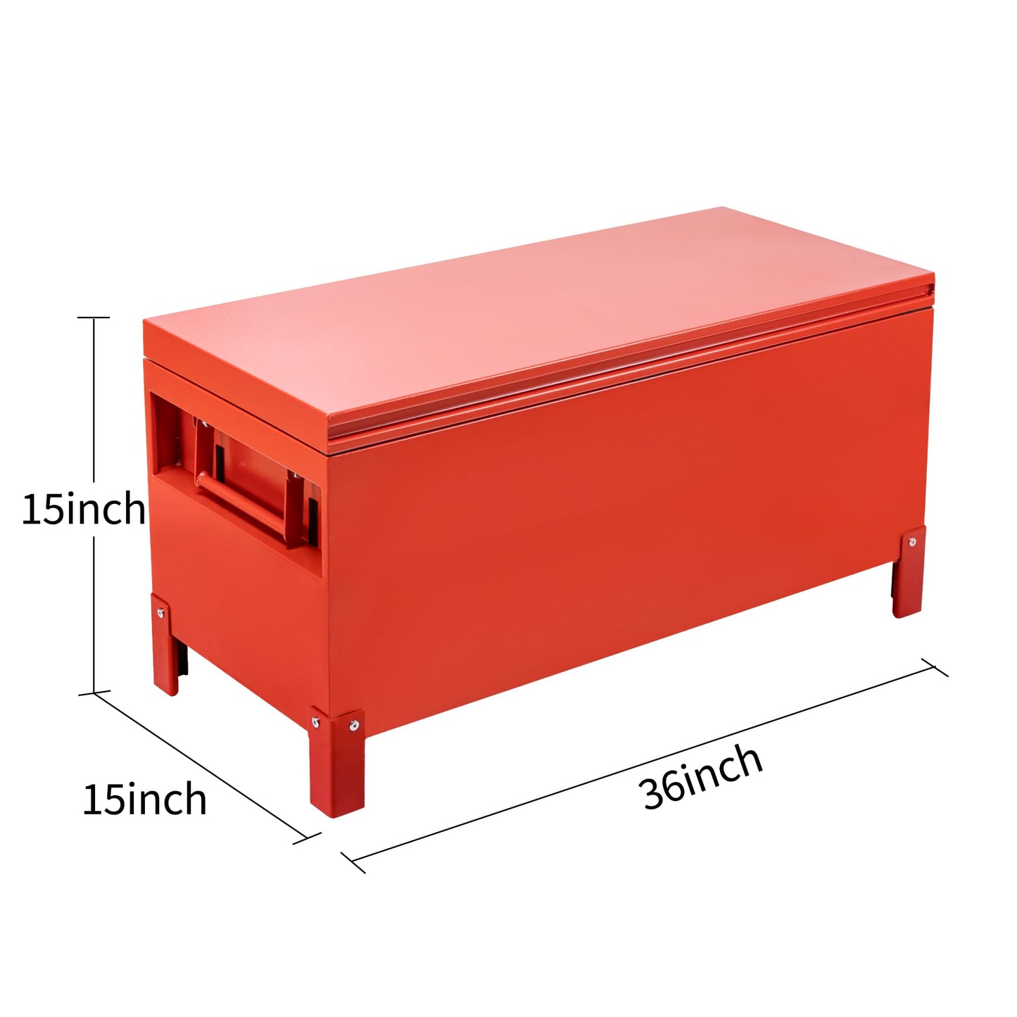 IDEALHOUSE Heavy Duty Aluminum Truck Bed Toolbox with Drawer – 48" Jobsite Storage Chest, Dual Hydraulic Levers, Side Handles, Lockable, Weatherproof Secure Organizer for Pickup Trucks, Trailers, RVs