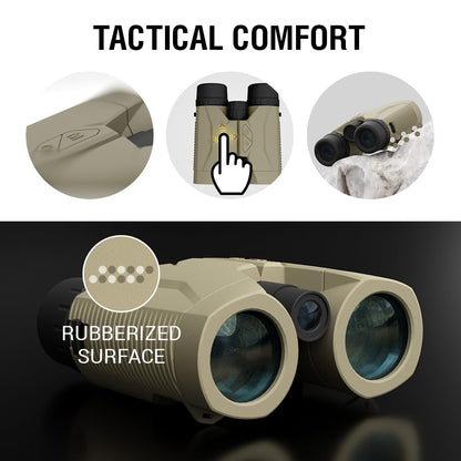 ATN 10x42 Laser Ballistics Binocular w/Laser Rangefinder, Bluetooth, Ballistic Calculator and Mobile App (3000m)
