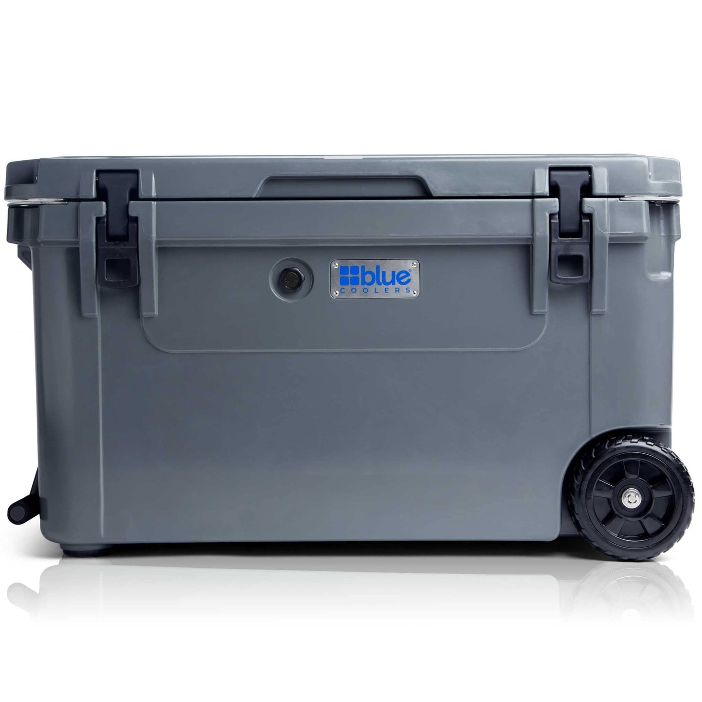 Blue Coolers Ark Series with Wheels 110 Quart, Roto-Molded Ice Cooler | Large Ice Chest Holds Ice up to 10 Days | (Gray)
