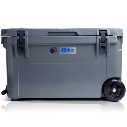 Blue Coolers Ark Series with Wheels 110 Quart, Roto-Molded Ice Cooler | Large Ice Chest Holds Ice up to 10 Days | (Gray)