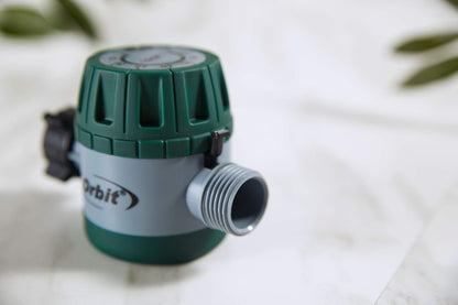 Orbit Mechanical Water Timer - Adjustable Irrigation Shutoff for Lawn & Garden - Battery-Free Design & Easy Grip Dial
