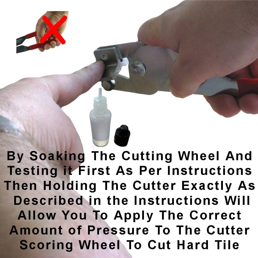 Tile Cutters for Ceramic Tiles Kit 4 Left Handed Tile Drills Hole Saw for Pipes Saw Blade for Notches Grinder Tile Saw Cutting Out Sockets Tile File for Trimming Edges Grout Rake for Cleaning Grout