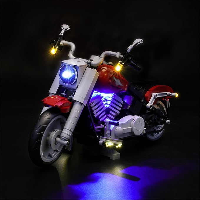 LED Light Set Compatible with Lego 10269 Harley-Davidson Fat Boy Creator Expert Building Blocks Model - Model Set NOT Included
