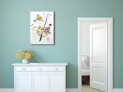 Wieco Art Framed Canvas Wall Art Composition VII, 1913 by Wassily Kandinsky Classic Abstract Famous Paintings Reproductions Canvas Wall Art for Home Decoration