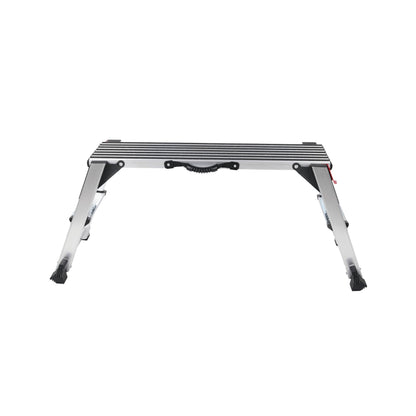 Folding Work Platform, 660 Lbs Heavy Duty Load Capacity, Portable Aluminum Drywall Step Bench, Non-Slip Hop Up Stool for Car Washing, Painting & Home DIY, 37.8" x 11.8" x 19.7"