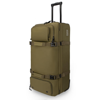 LARIPOP 33 Inch 100L Extra Large Rolling Duffle Bag with Wheels, Wet Pocket & Shoe Compartment, Heavy Duty Water Resistant Wheeled Duffel for Moving Travel Camping